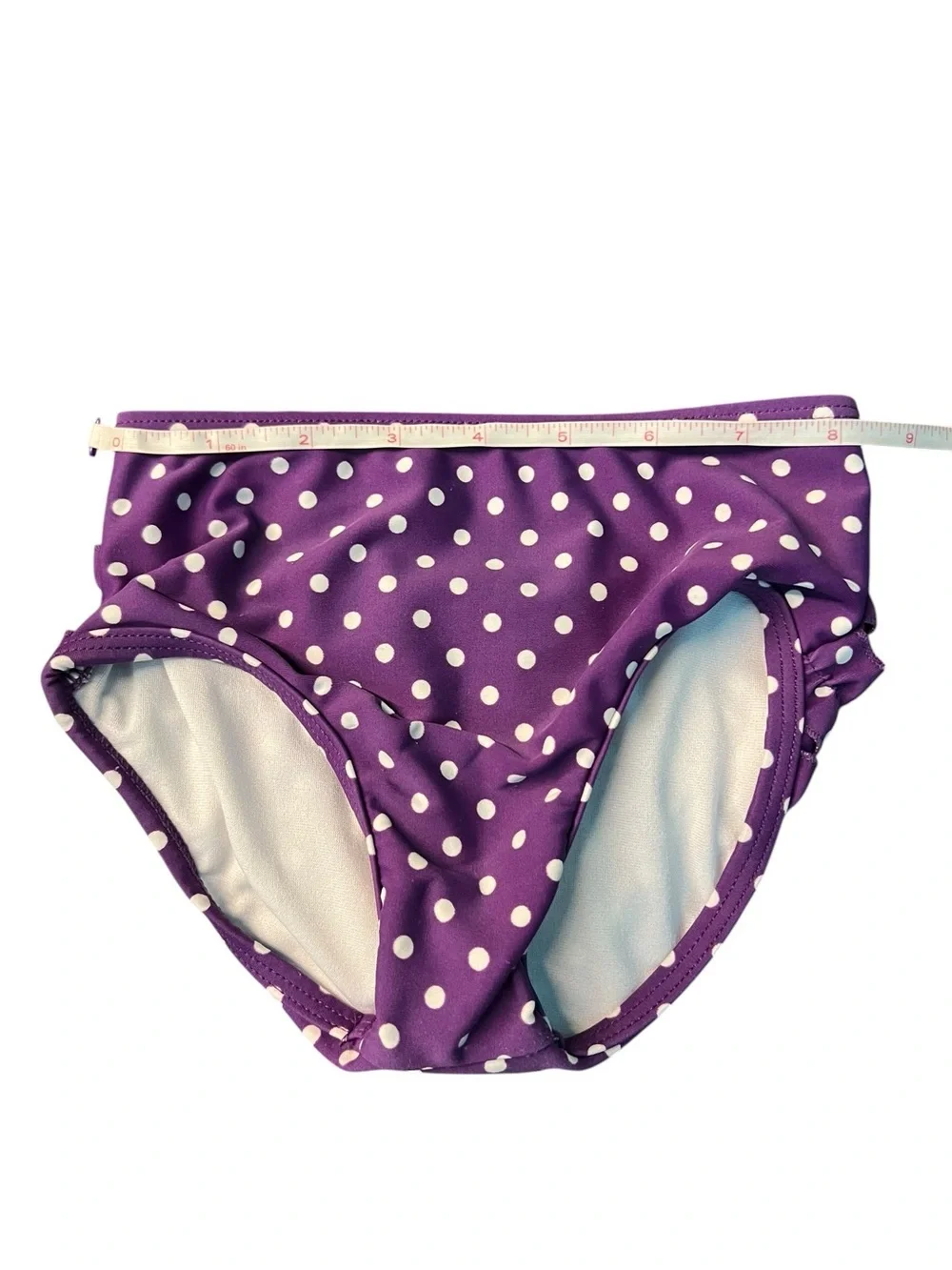 Ruffle Butts Purple & White Polka Dot Girls' 2 Piece Swim Set Size 3T